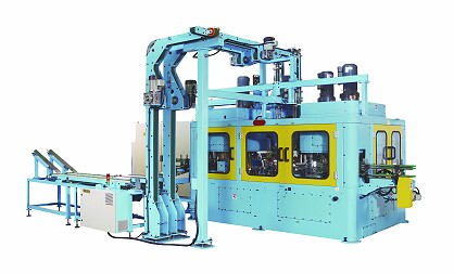 S-B93 Automatic Vertical Spin Flow Necker, Flanger with Twin Seamers Machine(For Aerosol Can)