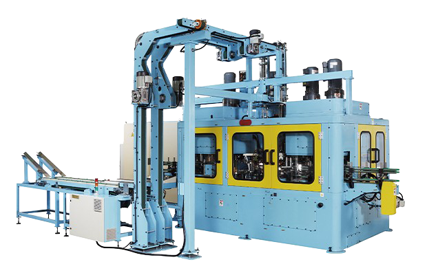 Automatic Vertical Spin Flow Necker, Flanger with Twin Seamers Machine(For Aerosol Can)